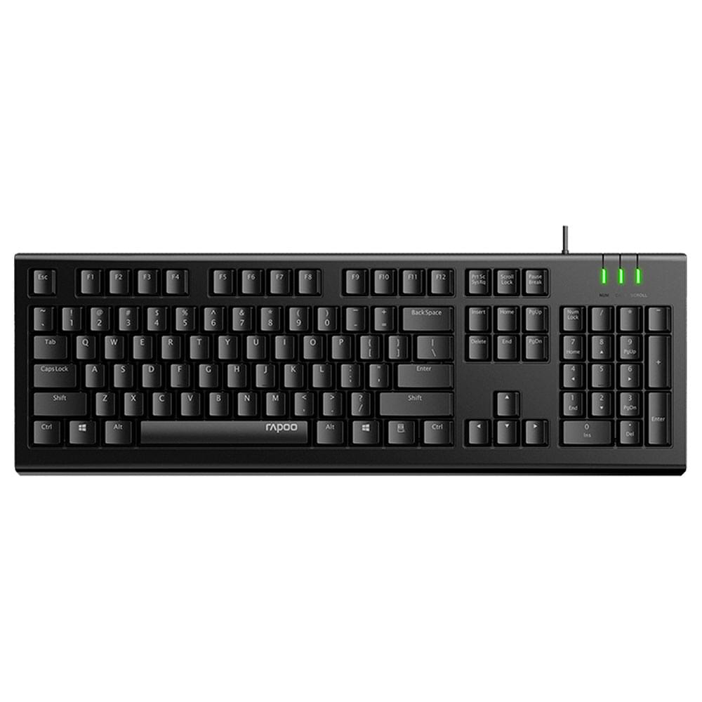 Клавиатура проводная USB Rapoo NK1800, Black (36549)